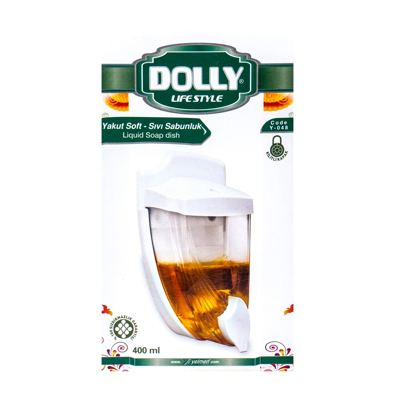 Dozator sapun lichid manual, capacitate 400ml, alb, plastic