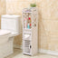Dulap de baie, cu suport pentru hartie, dimensiuni 80x20x18cm, usor de instalat si demontat, din MDF, alb