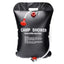 Dus camping, capacitate 20L, din PVC ecologic, cu furtun, robinet, pliabil, usor de depozitat, cu agatatoare, negru