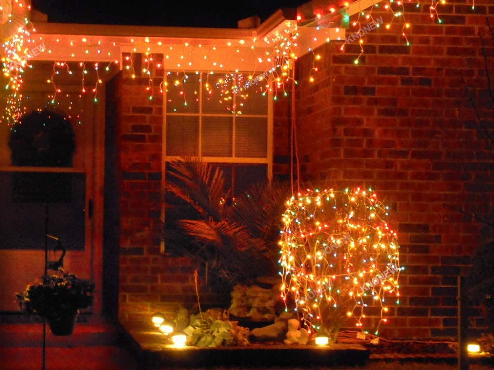 Instalație LED tip țurțuri, 100 LED-uri, 4 m, multicoloră – imagine 1