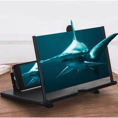 Ecran marire Imagine 3D, universal, 12 Inch, cu suport de telefon, negru
