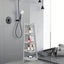 Etajera de colt, din PVC, cu 5 rafturi, dimensiuni 106x30x30cm, usor de asamblat, finisaj mat, alb