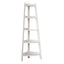 Etajera de colt, din PVC, cu 5 rafturi, dimensiuni 106x30x30cm, usor de asamblat, finisaj mat, alb