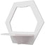 Etajera de perete, hexagon, dimensiuni 29 cm x 27 cm, cu polita de depozitare, din PVC, usor de asamblat, alb