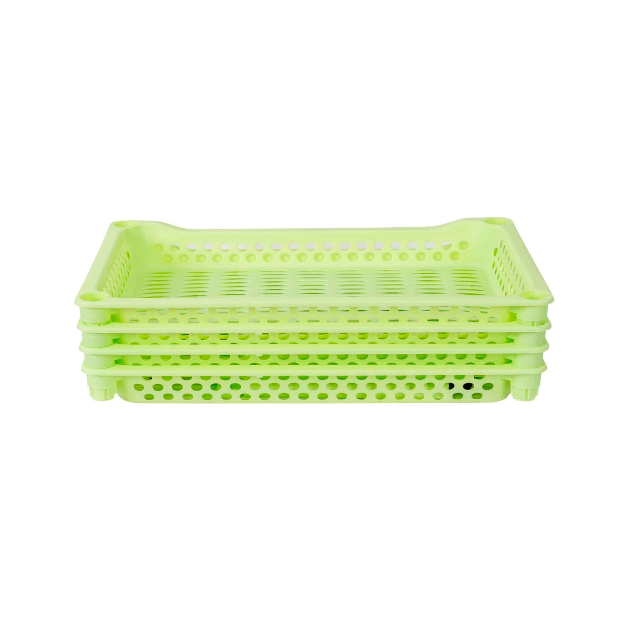 Etajera dreptunghiulara cu 4 polite, 42x26 cm, din plastic pentru depozitare