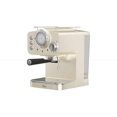 Expressor manual 15Bar, 1100W, capacitate 1.25L, crem, design retro