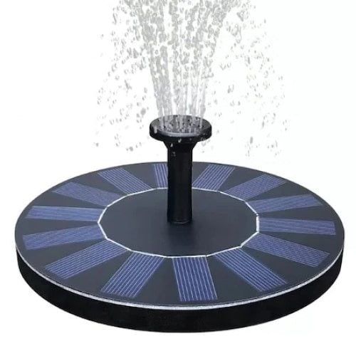 Fantana arteziana pentru gradina, cu incarare solara, decoratiune plutitoare, cu panou solar integrat, automata, negru