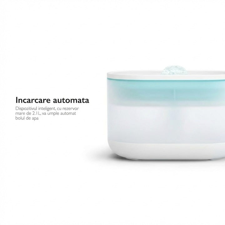 Fantana automata de apa pentru pisici si caini, dispenser de apa, include 1 filtru, capacitate 2.2 L