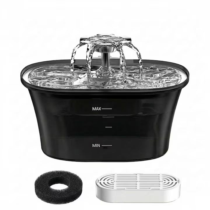Fantana automata de apa pentru pisici si caini, dozator de apa, include 1 filtru, capacitate 2.5 L