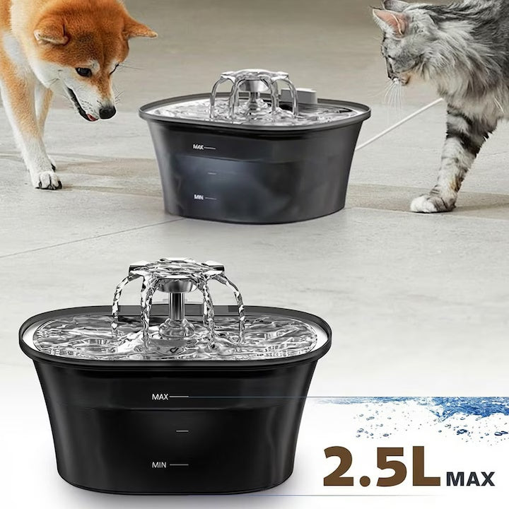 Fantana automata de apa pentru pisici si caini, dozator de apa, include 1 filtru, capacitate 2.5 L