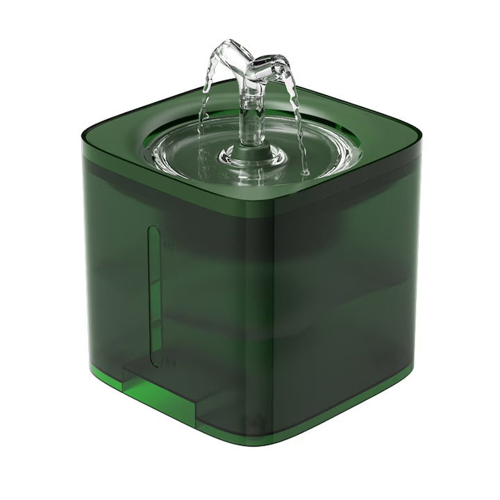 Fantana de apa pentru pisici si caini, dozator automat de apa, 2L, ultra-silentios 10 dB, Verde
