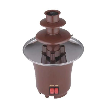 Fantana de Ciocolata FOXMAG24, Mentinere la Cald a Ciocolatei, Usor de folosit, Metal Durabil, Plastic Rezistent, Buton ON/OFF, Maro