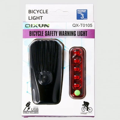 Far cu stop pentru bicicleta, incarcare USB, far frontal si stop spate integrate