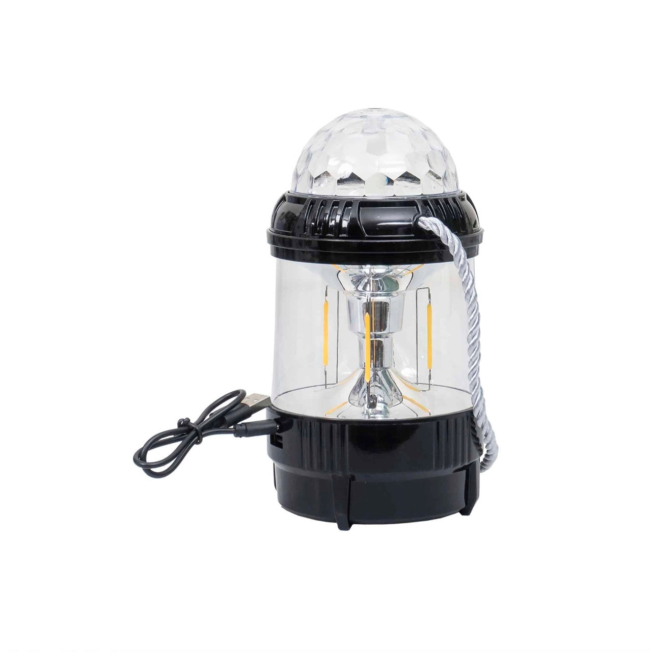 Felinar LED 20W cu 2 moduri de intensitate, negru, cu dimmer si baterii AA