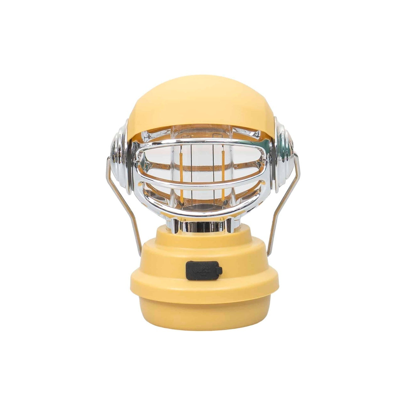 Felinar model robotel galben cu 3 trepte de luminozitate si incarcare USB, H14cm