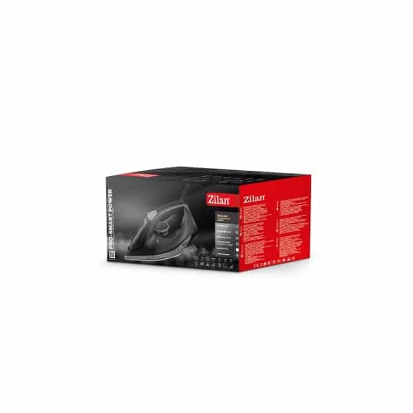 Fier de calcat 2600W cu talpa ceramica, negru, functii multiple
