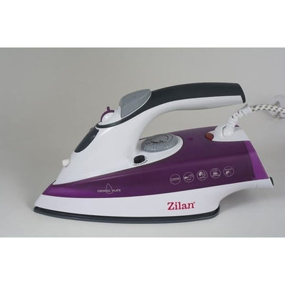 Fier de calcat cu talpa ceramica, 2200W, aburi si uscata, functie autocuratare, mov