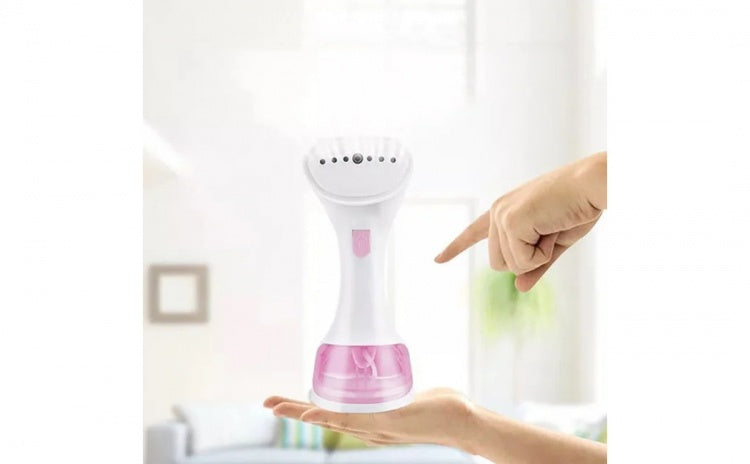 Fier de calcat vertical, electirc, cu rezervor de apa de 130ml, portabil, putere 1200W, cu doua capete- plat si perie, alb