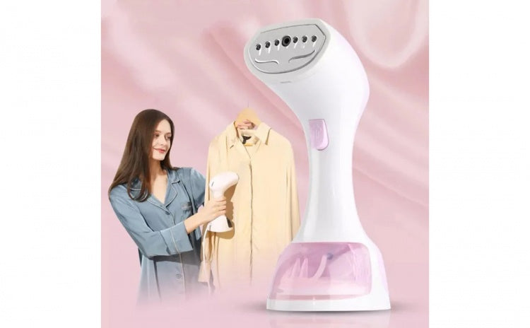Fier de calcat vertical, electirc, cu rezervor de apa de 130ml, portabil, putere 1200W, cu doua capete- plat si perie, alb