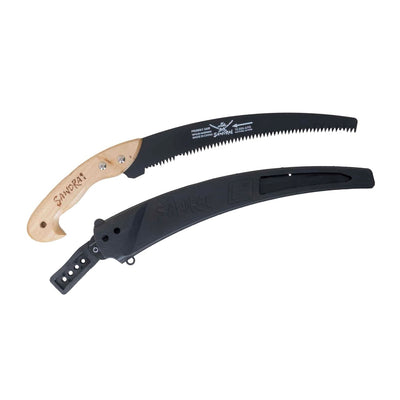 Fierastrau de mana pentru pomi cu lama 35cm si maner din lemn, cu teaca