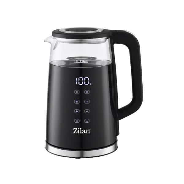 Fierbator electric 2200W, ecran digital, capacitate 1.7l, negru, temperatura reglabila