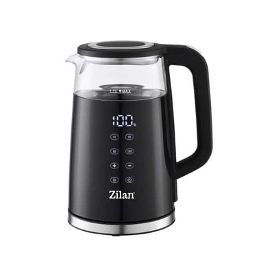 Fierbator electric 2200W, ecran digital, capacitate 1.7l, negru, temperatura reglabila