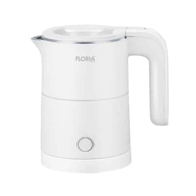 Fierbator electric inox 500ml, 1000W, baza detasabila, alb