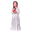 Figurina decorativa Alba ca zapada din ceramica, 51 cm inaltime