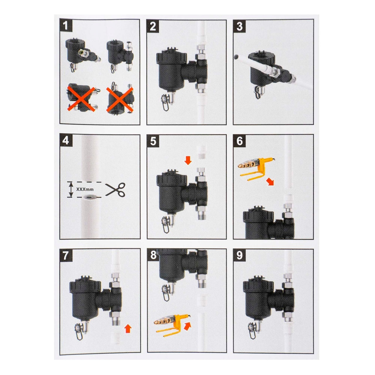 Filtru anti-magnetita cu 1 miez magnetic 11000 Gauss pentru sisteme incalzire si HVAC