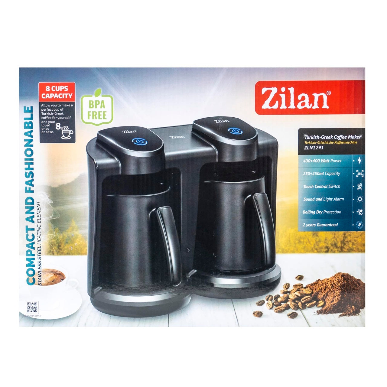 Filtru cafea Turkish/Greek 800W, capacitate 500ml, digital, negru