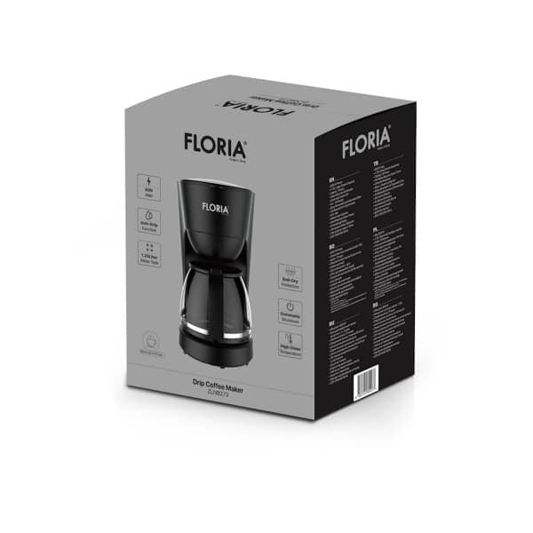 Filtru pentru cafea 600W cu vas 1.2l si oprire automata, negru
