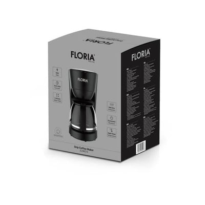 Filtru pentru cafea 600W cu vas 1.2l si oprire automata, negru