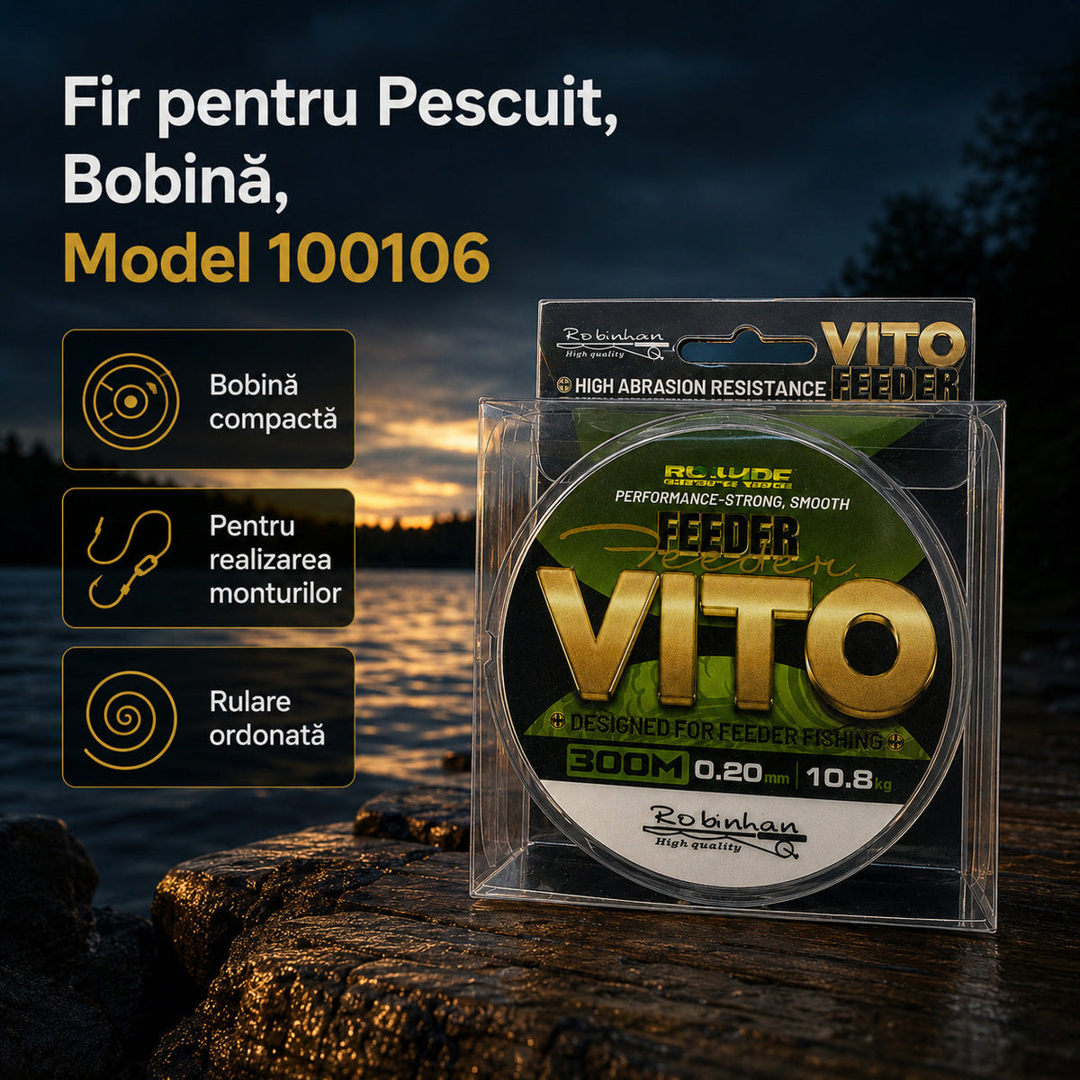 Fir pentru Pescuit, Bobină, Model 100106 – imagine principală promoțională