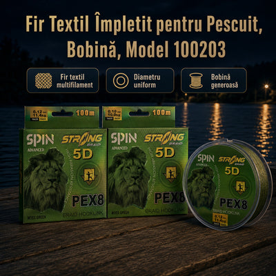 Fir Textil Împletit pentru Pescuit, Bobină, Model 100203 – imagine principală promoțională