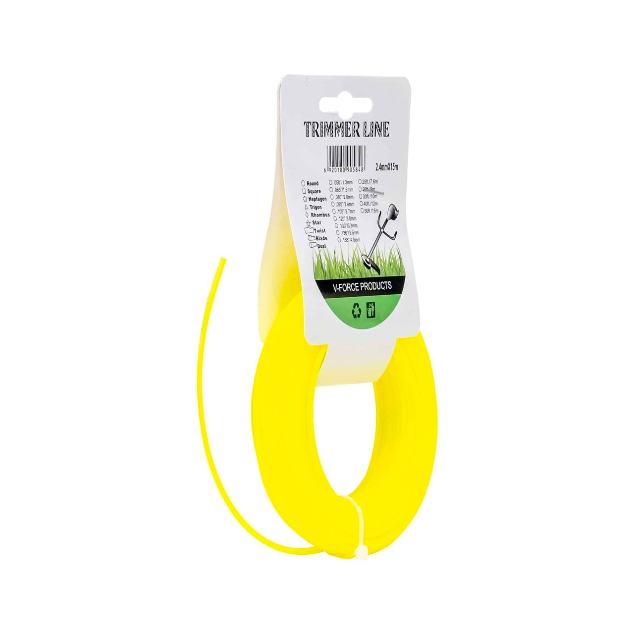 Fir trimmer 2.4mm x 15m pentru taiere iarba si vegetatie usoara