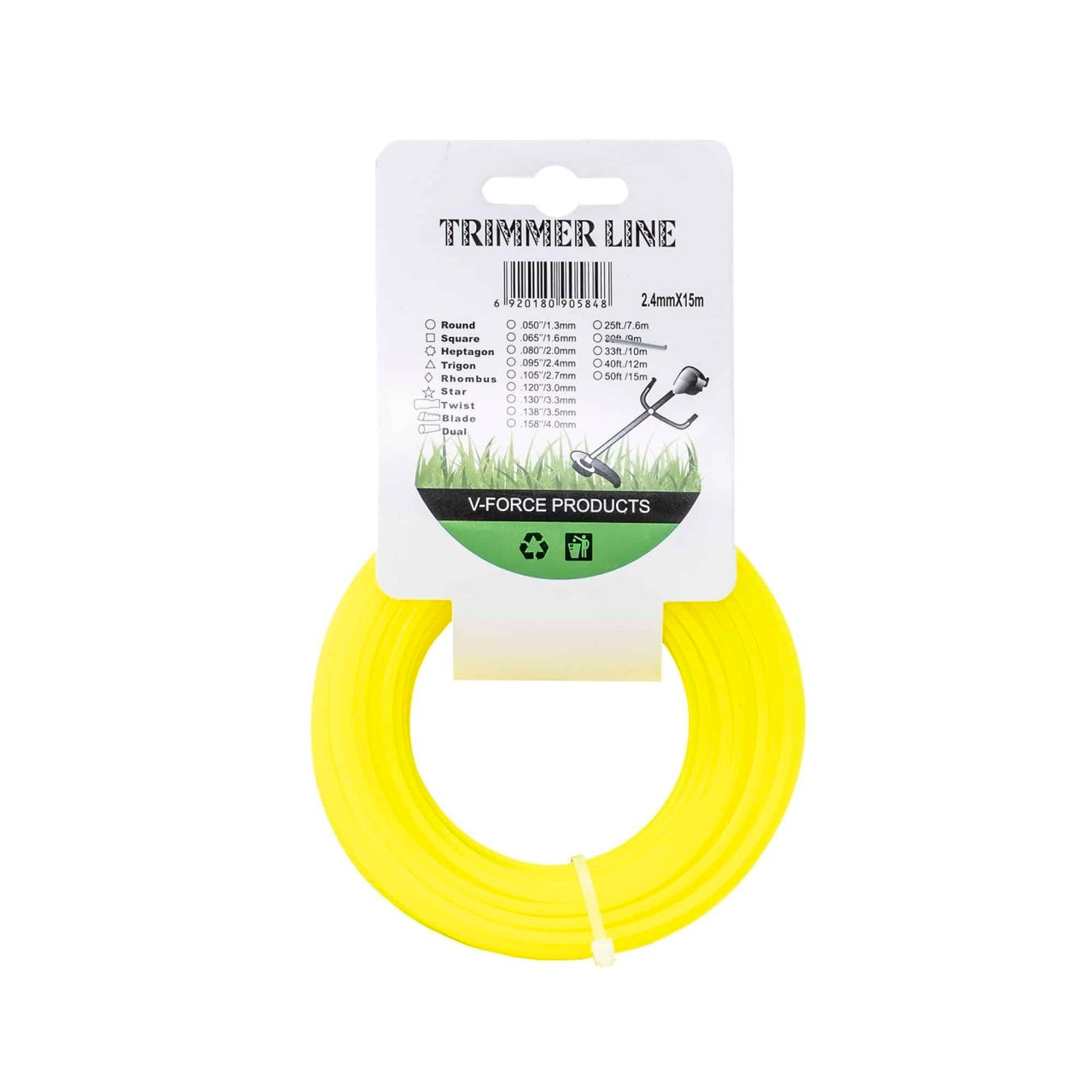 Fir trimmer 2.4mm x 15m pentru taiere iarba si vegetatie usoara