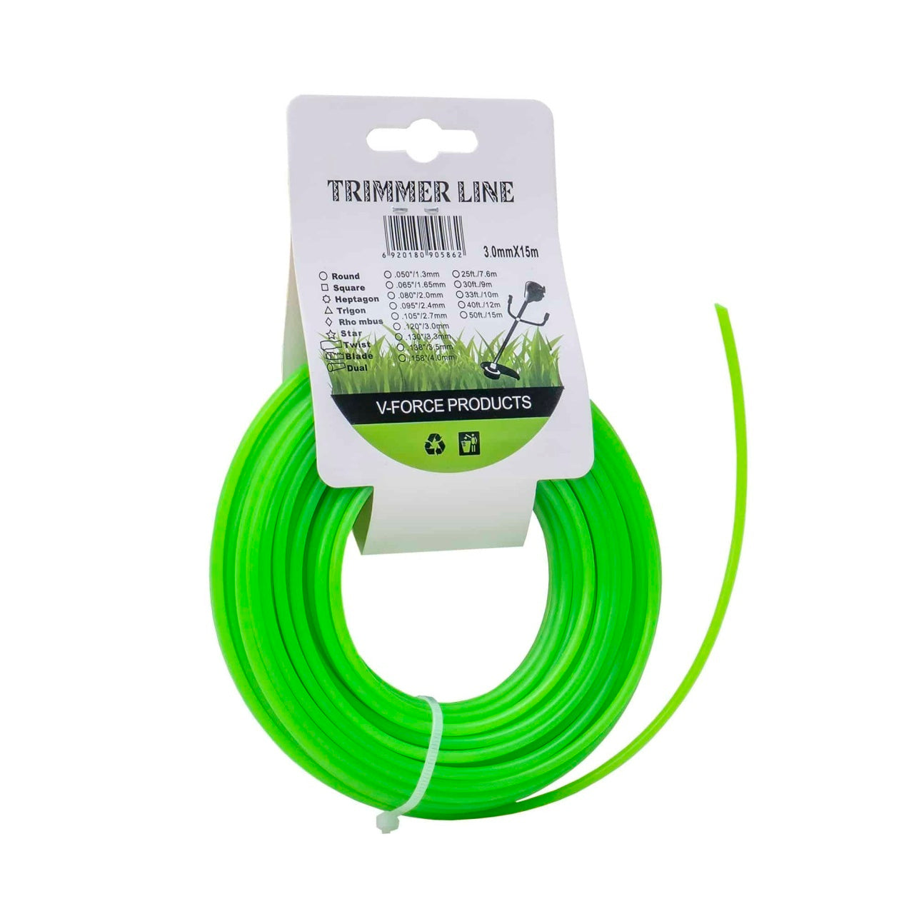 Fir trimmer 3mm x 15m pentru taiere iarba si vegetatie usoara