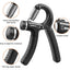 Flexor pentru antebrat, manere cauciuc, anti-alunecare, rezistenta reglabila 5-60kg, din inox/otel, negru