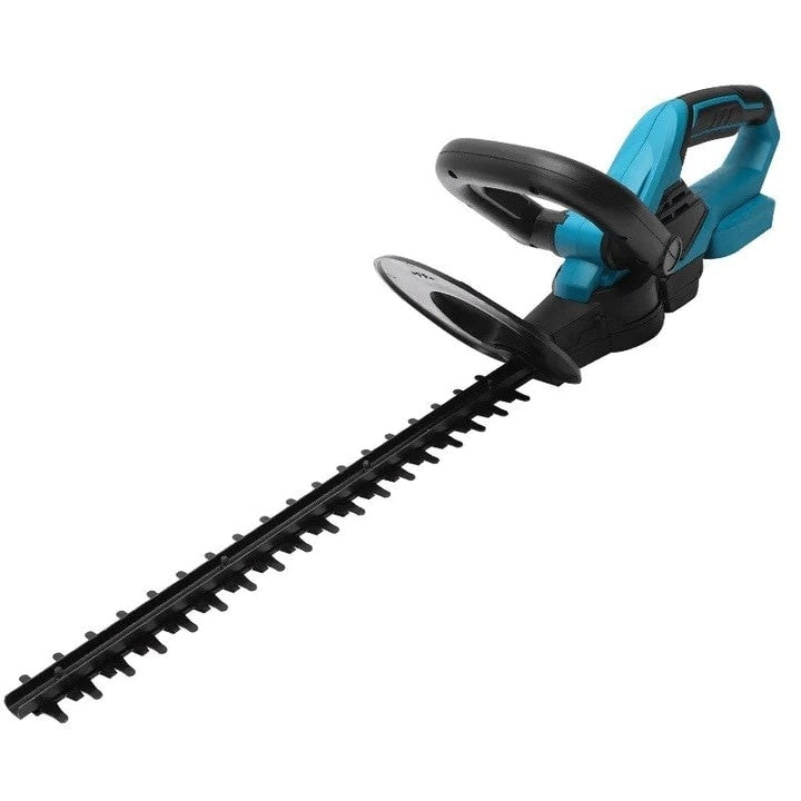 Foarfeca pentru gradina, electrica, pentru gardul viu, cu acumulator inclus, folosire fara fir, autonomie 3-4 ore, zgomot redus si utilizare usoara, negru/albastru