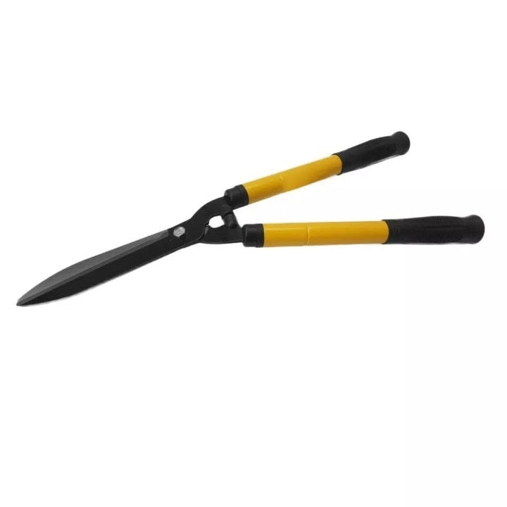 Foarfeca pentru gradinarit, cu maner telescopic, cu taiere precisa, protectie antialunecare, din metal si plastic, galben