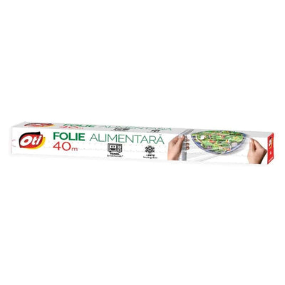 Folie transparenta pentru alimente 40m, cutie OTI, uz casnic