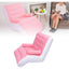 Fotoliu gonflabil, ergonomic in forma de S, dimensiuni 140X85 cm, material rezistent, alb/roz