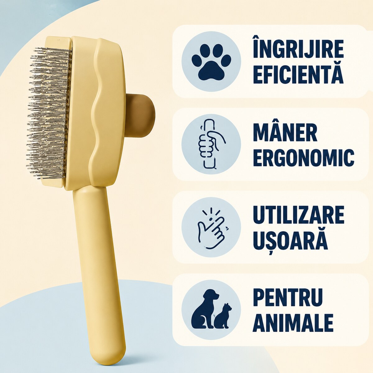 Perie Răzuitoare pentru Îndepărtarea Părului de Animale, Multicolor – imagine 3