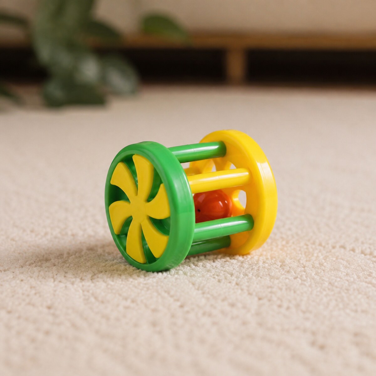 Jucărie pentru Pisici, Cilindru cu Clopoțel, Multicolor – imagine 2