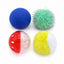 Set 4 Jucării pentru Pisici cu Bile și Puf, Multicolor – imagine 1