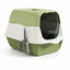 Litieră Acoperită pentru Pisici cu Ușă și Lopățică, 48x34x31 cm, Verde – imagine 1