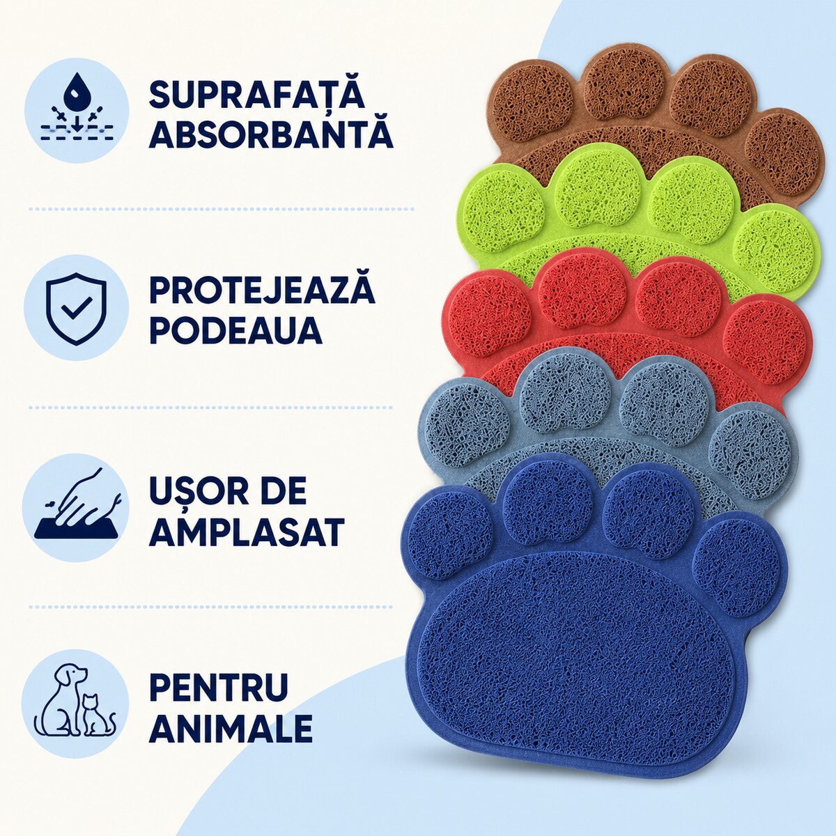 Covoraș Absorbant pentru Animale, 40x30 cm, Multicolor – imagine 3