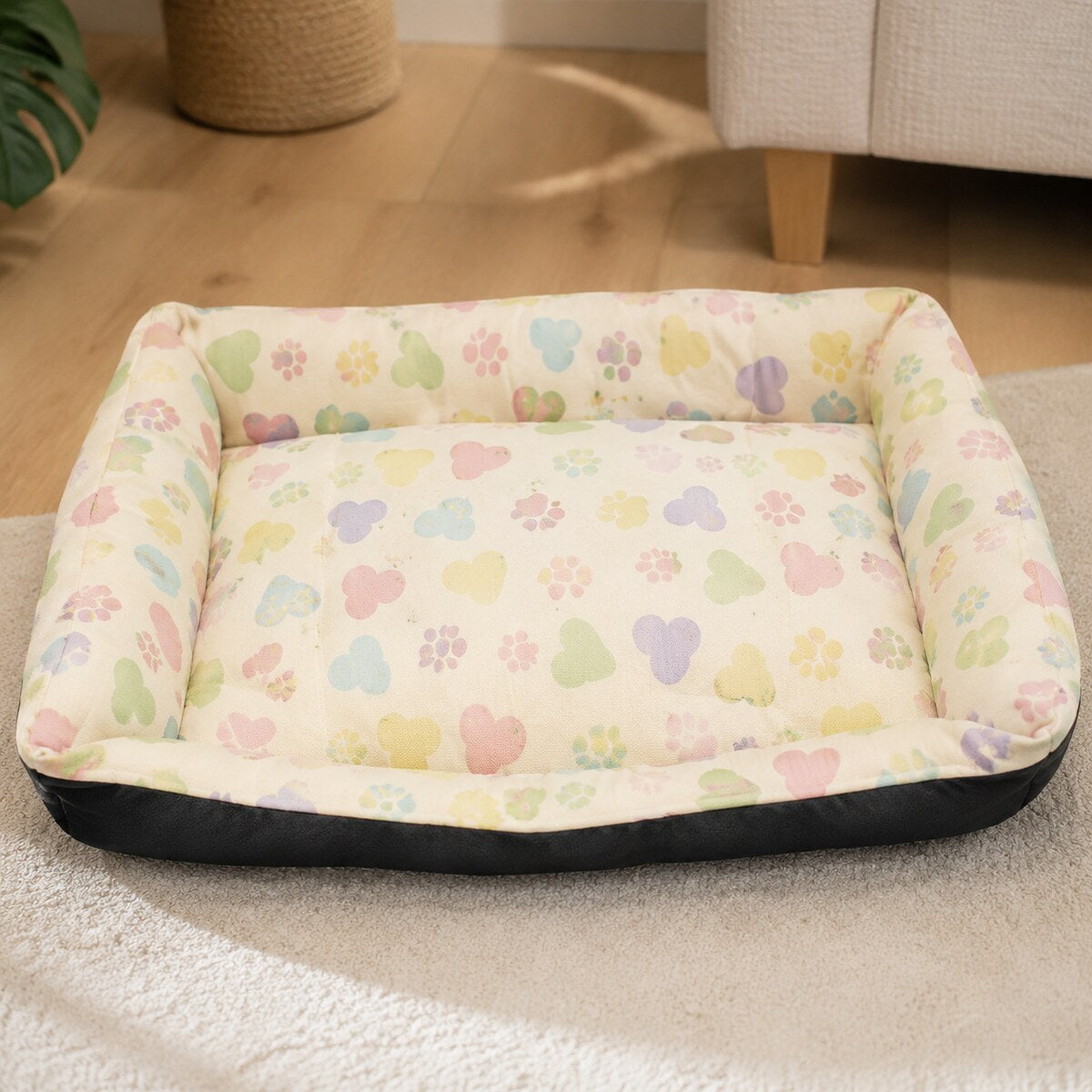 Pernă Dreptunghiulară Moale pentru Câini și Pisici, Model Pastel – imagine 2