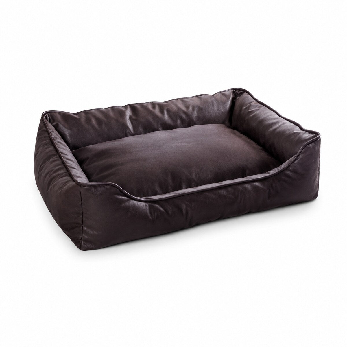 Pat Dreptunghiular Premium pentru Câini și Pisici, Maro Închis – imagine 1