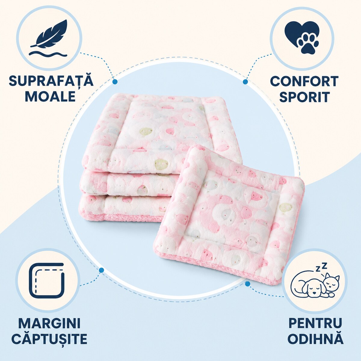 Pernă Matlasată pentru Câini și Pisici, Mărimea Mică – imagine 3